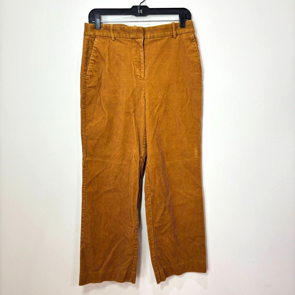 J Crew Womens Mustard Yellow Corduroy Pants 8 Straight Leg Autumn Fall Vibes